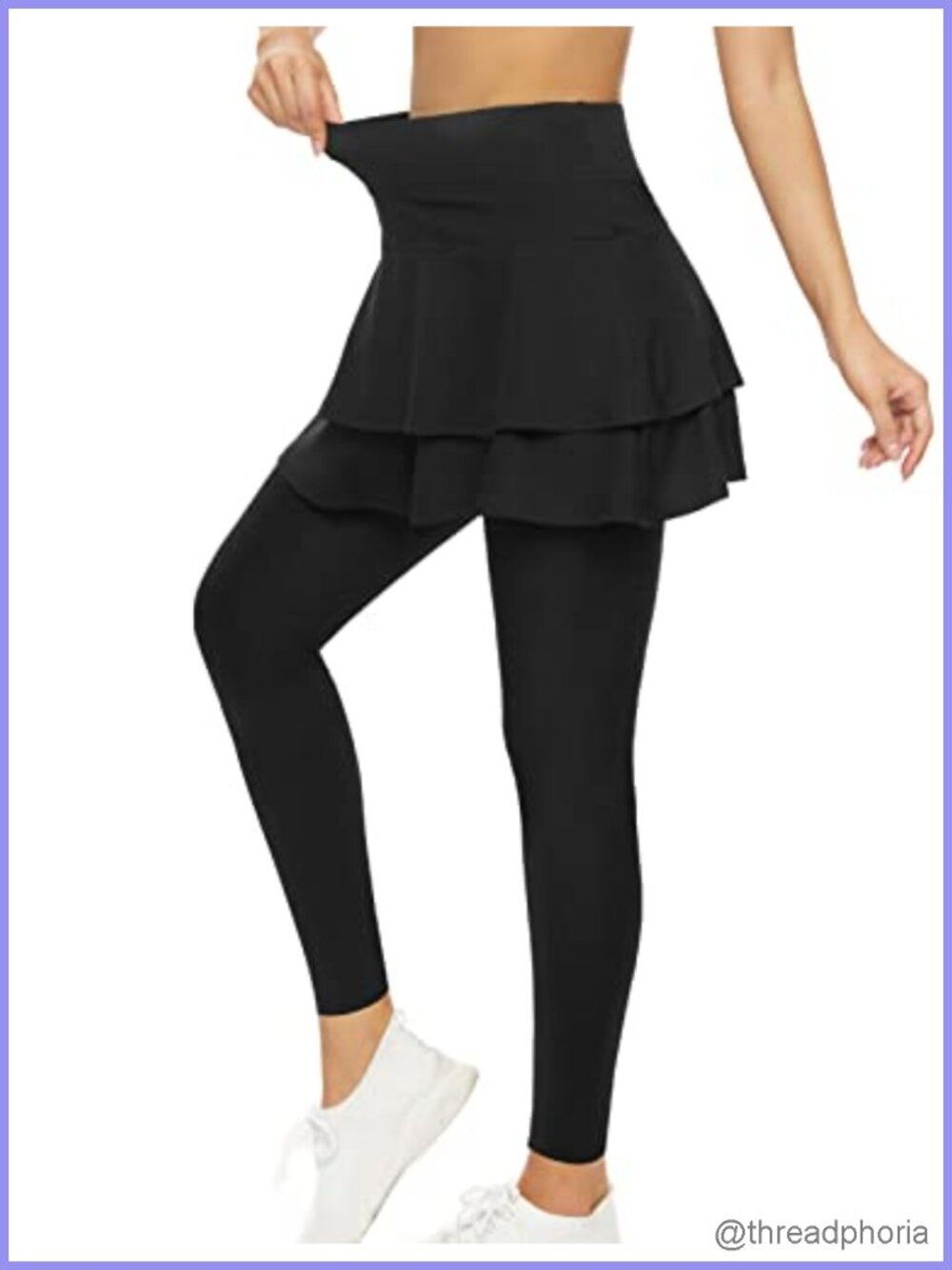 Women's Tennis Skirted Leggings with Pockets High Rise Golf Skort Active